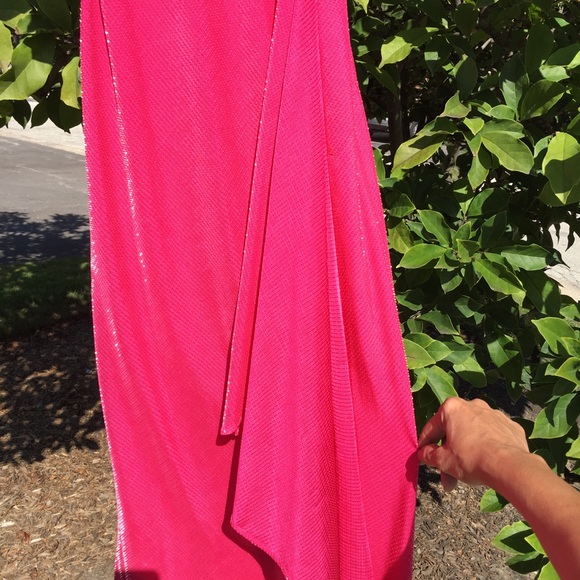 De Laru by Sheila Yen Pink Iridescent Long Gown - Picture 3 of 8